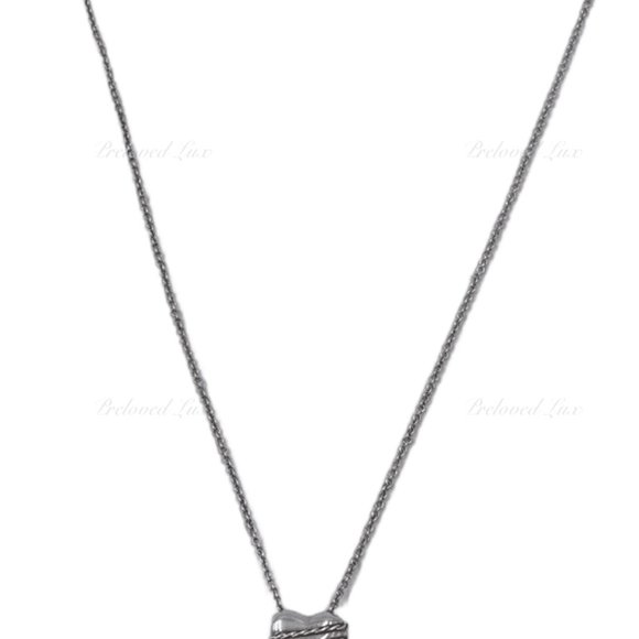 Authentic Tiffany & Co Silver Solid Heart Necklace - Picture 2 of 9